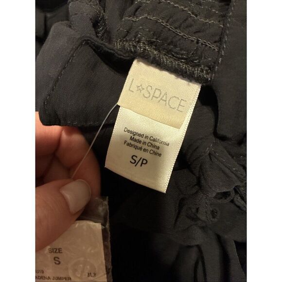 Lspace New Solid Black Pasadena Tank Long Jumper Jumpsuit Small - Picture 4 of 7